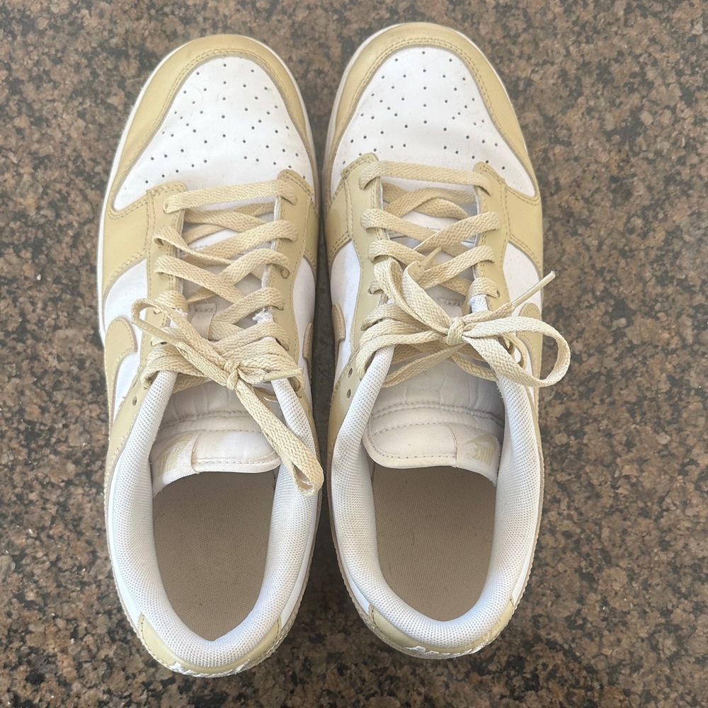 Men’s Nike Dunk Low in Beige and White Sneakers